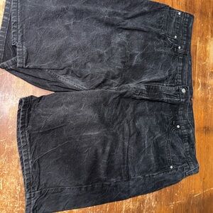 Levi's Black Casual Cut-Off Denim Shorts